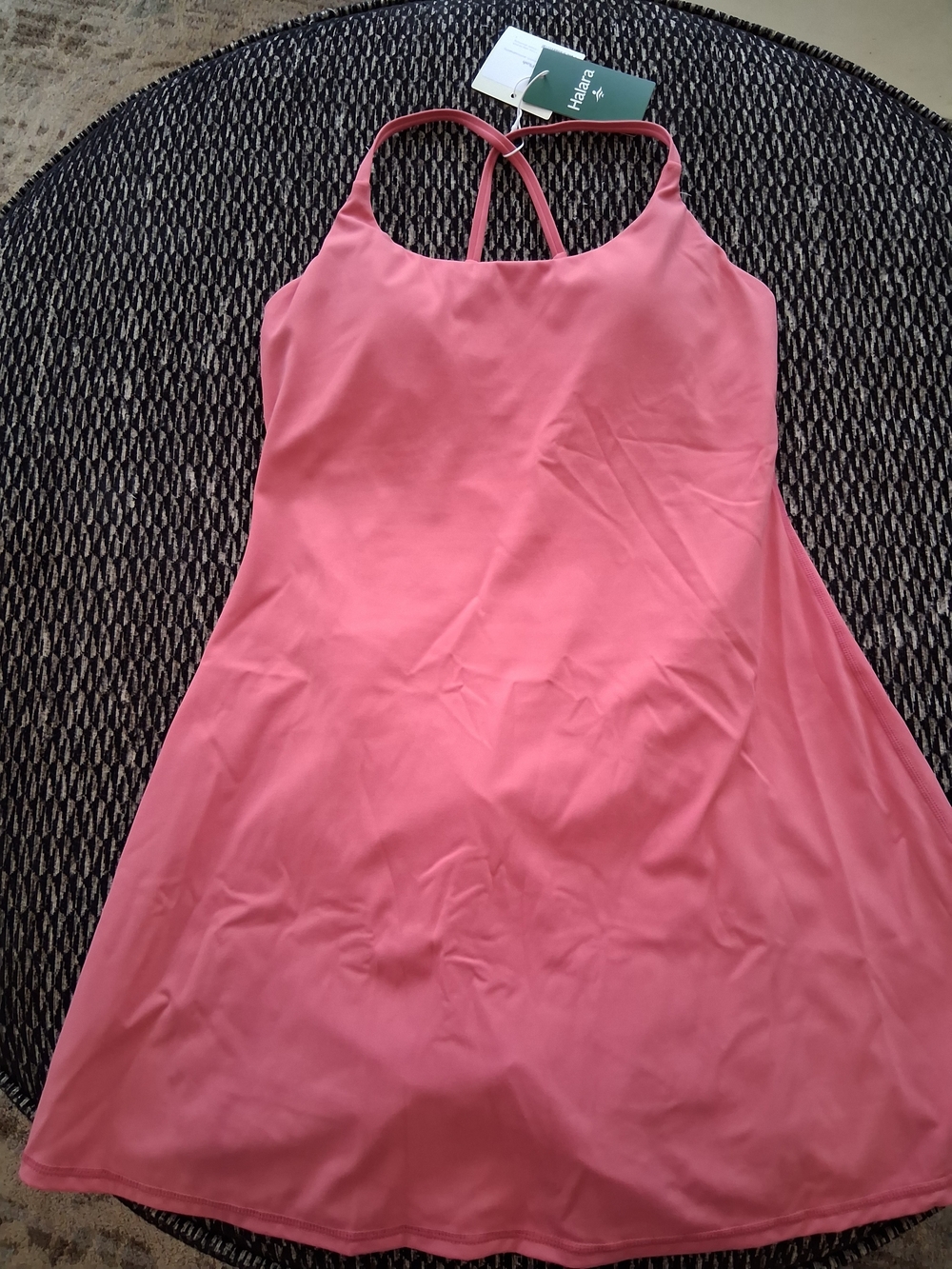 HALARA Coral Pink Racerback A-Line Dress